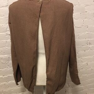 Black Crane open back cropped top tan size m